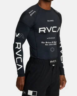 RVCA VA SPORT LONG SLEEVE RASHGUARD Black All Brand 2 Best