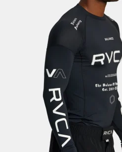RVCA VA SPORT LONG SLEEVE RASHGUARD Black All Brand 2 Best