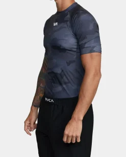 RVCA VA SPORT SHORT SLEEVE RASHGUARD Black Camo Best