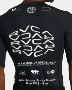 RVCA VA SPORT SHORT SLEEVE RASHGUARD Black All Brand 2 Discount