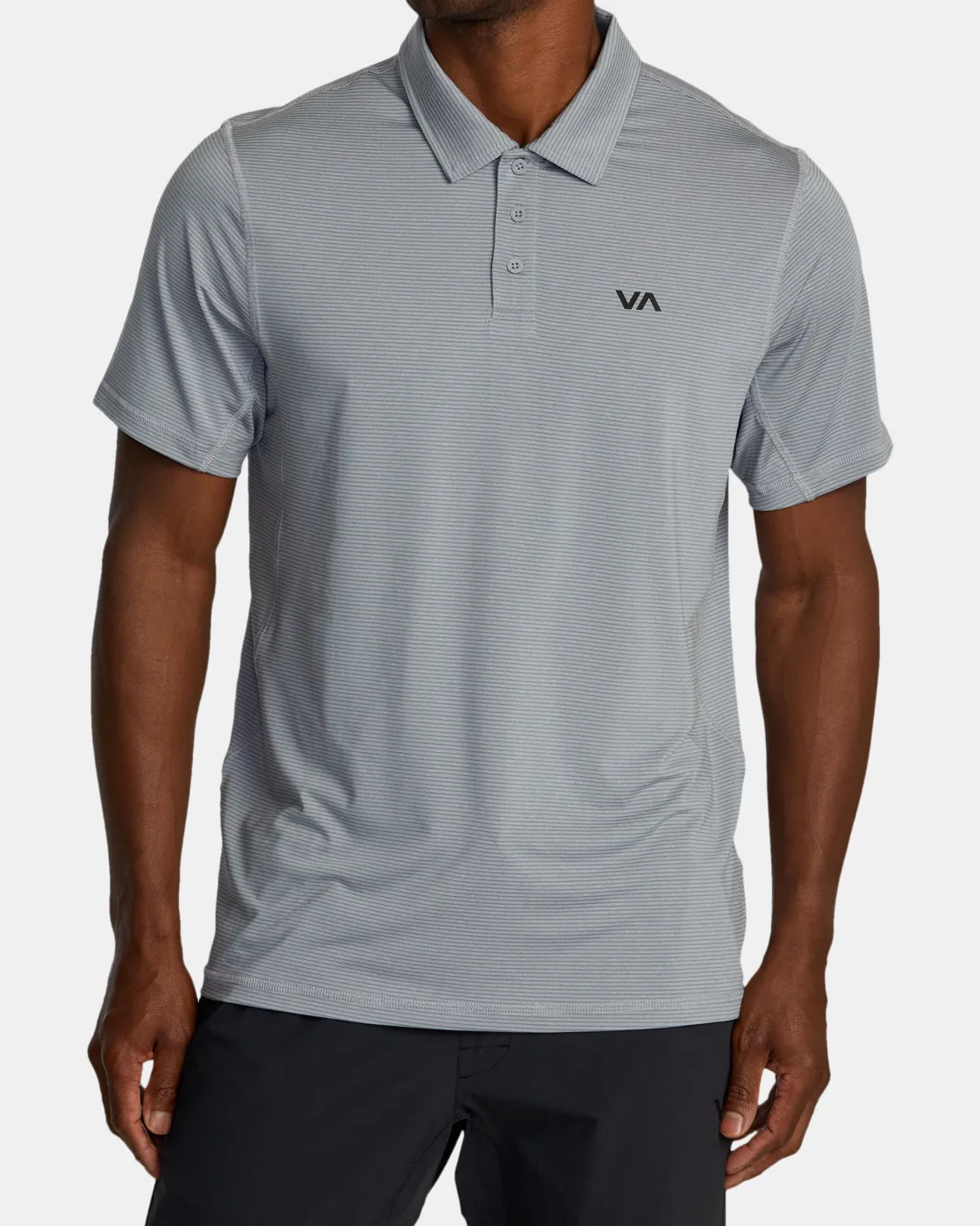 RVCA VA SPORT VENT TECHNICAL POLO SHIRT Chalk Stripe Outlet
