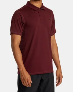 RVCA VA SPORT VENT TECHNICAL POLO SHIRT Plum Outlet