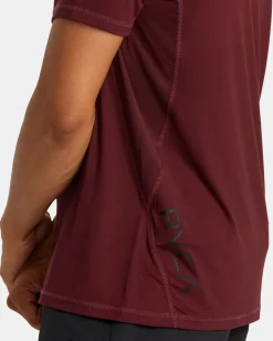 RVCA VA SPORT VENT TECHNICAL POLO SHIRT Plum Outlet