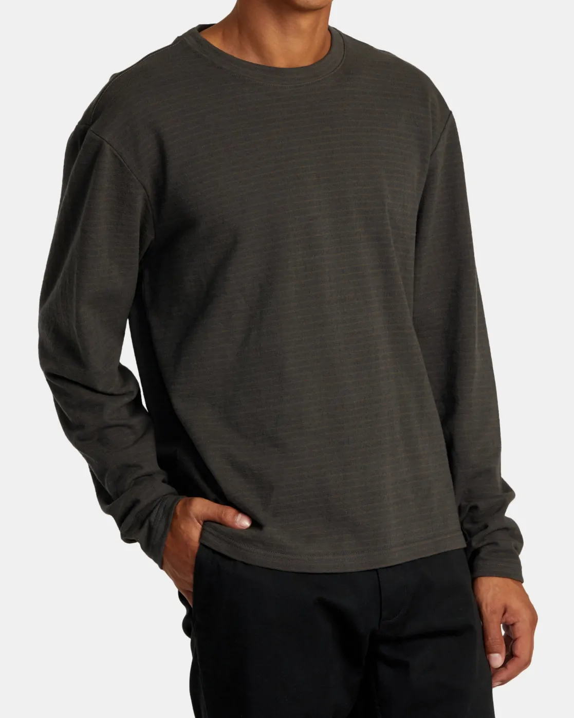 RVCA VACANCY CREW LONG SLEEVE KNIT Pirate Black Online