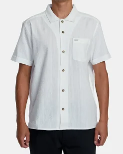 RVCA VACANCY SHORT SLEEVE SHIRT Natural Discount