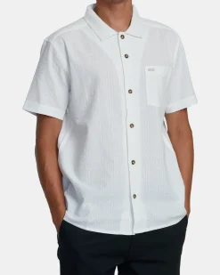 RVCA VACANCY SHORT SLEEVE SHIRT Natural Discount