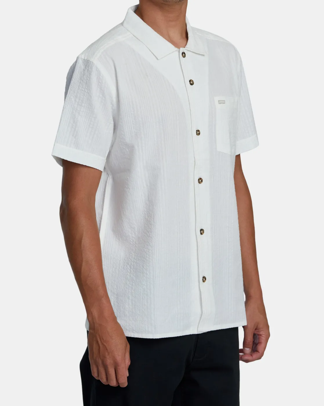 RVCA VACANCY SHORT SLEEVE SHIRT Natural Discount