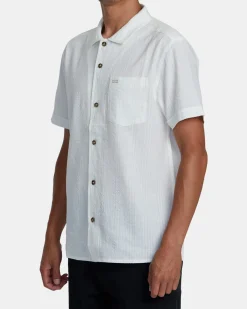 RVCA VACANCY SHORT SLEEVE SHIRT Natural Discount