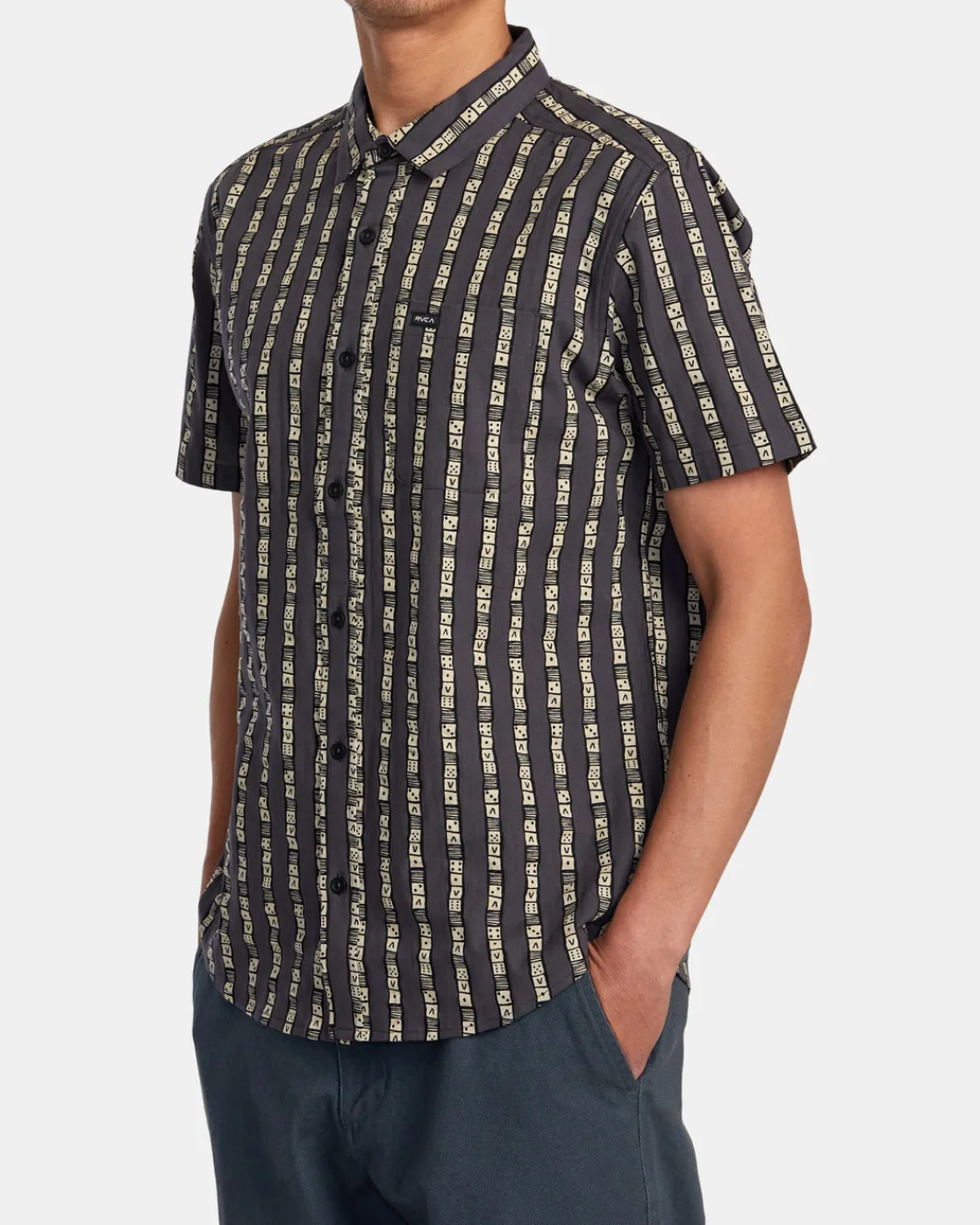 RVCA VACATIONIST SHORT SLEEVE SHIRT Black Outlet