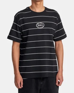 RVCA VALLEJO STRIPE TEE RVCA Black Clearance