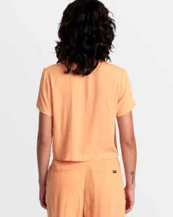 RVCA VISTA TOP SHIRT Copper Tan Sale