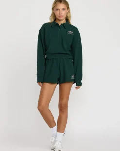 RVCA WAFFLE JERSEY TOP Pine Hot