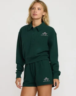 RVCA WAFFLE JERSEY TOP Pine Hot