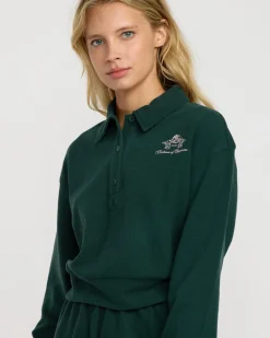 RVCA WAFFLE JERSEY TOP Pine Hot