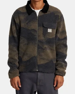 RVCA WALKER SHERPA JACKET Blue Haze Best