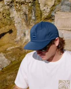 RVCA WARREN SNAPBACK HAT Navy Discount