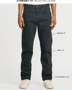 RVCA WEEKEND ANP DENIM JEANS Black Overdye Discount
