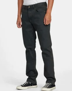 RVCA WEEKEND ANP DENIM JEANS Black Overdye Discount