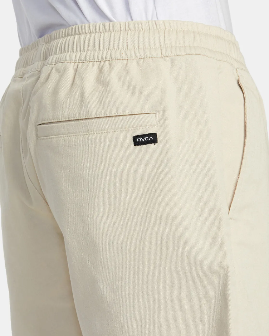 RVCA WEEKEND ELASTIC WAIST SHORTS Latte Clearance