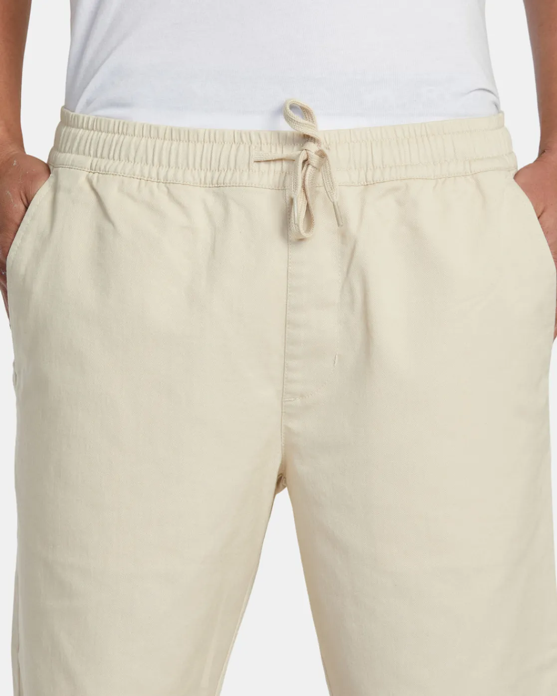 RVCA WEEKEND ELASTIC WAIST SHORTS Latte Clearance