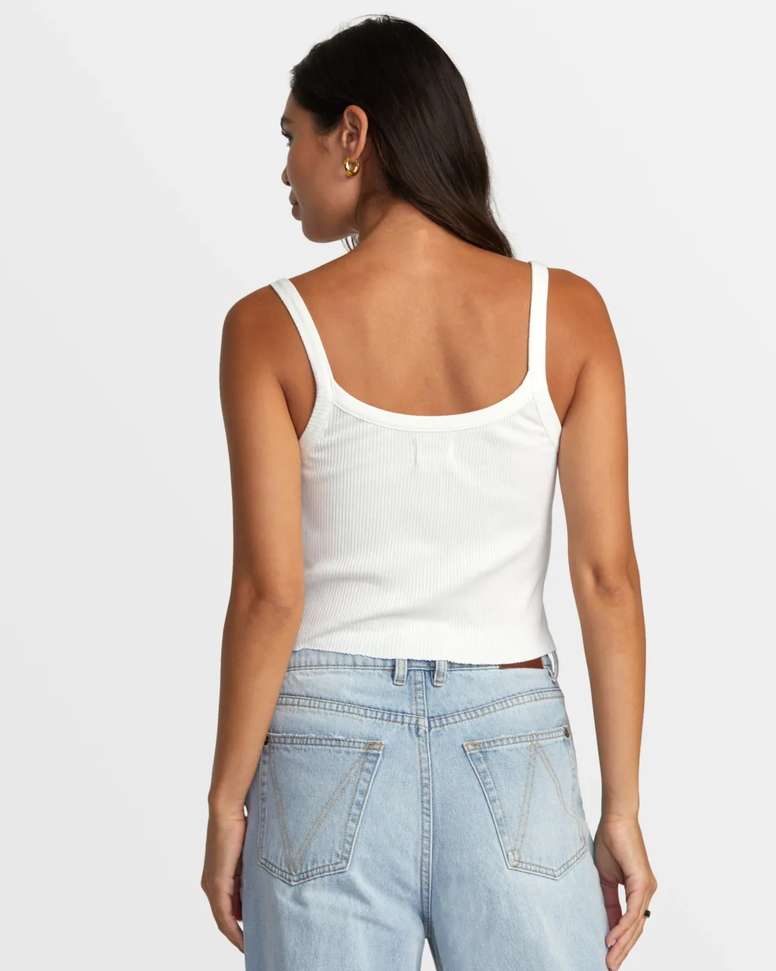 RVCA WESTSIDE CROP TOP Whisper White