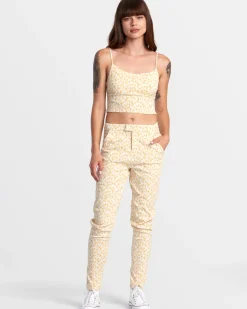 RVCA WHITNEY FITTED CROP TOP Latte Discount