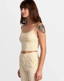 RVCA WHITNEY FITTED CROP TOP Latte Discount