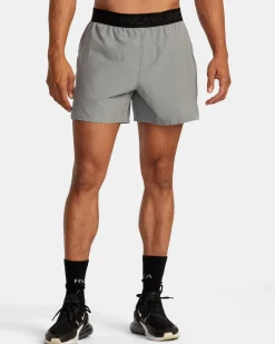 RVCA YOGGER 15" ELASTIC WAIST SHORTS Heather Grey Online