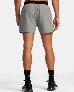 RVCA YOGGER 15" ELASTIC WAIST SHORTS Heather Grey Online