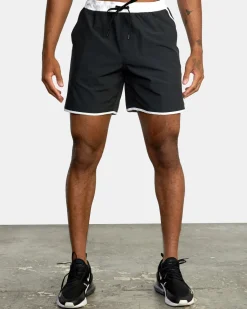 RVCA YOGGER HYBRID 17" ATHLETIC SHORTS Black Discount