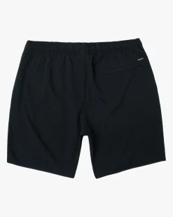 RVCA YOGGER STRETCH 17" ATHLETIC SHORTS Black Hot