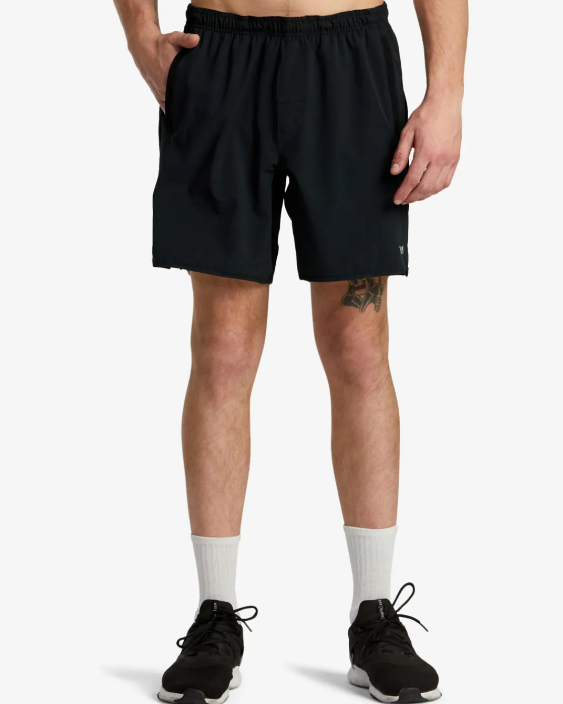 RVCA YOGGER STRETCH 17" ATHLETIC SHORTS Black Hot