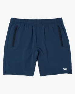 RVCA YOGGER STRETCH 17" ATHLETIC SHORTS Midnight Hot