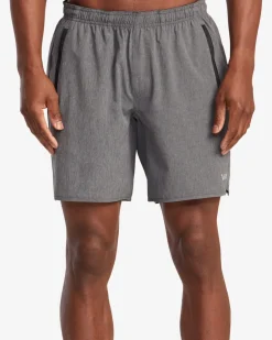 RVCA YOGGER STRETCH 17" ATHLETIC SHORTS Charcoal Heather Online