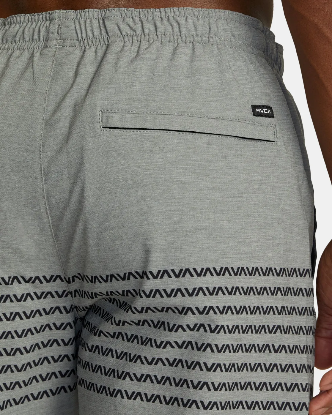 RVCA YOGGER STRETCH 17" ATHLETIC SHORTS Heather Grey Va Band Best