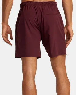 RVCA YOGGER STRETCH 17" ATHLETIC SHORTS Plum Best