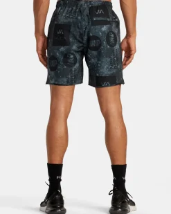 RVCA YOGGER STRETCH 17" ATHLETIC SHORTS All Brand Acid Trip