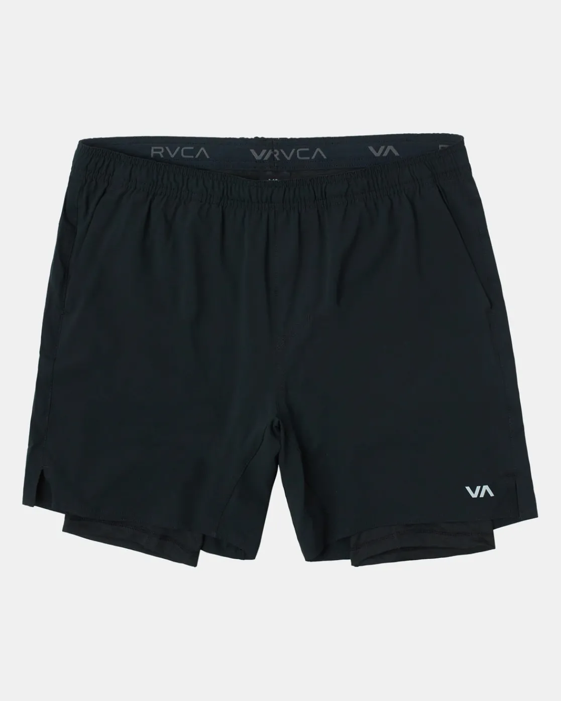 RVCA YOGGER TRAIN 2-IN-1 17" WORKOUT SHORTS Black Multi Hot