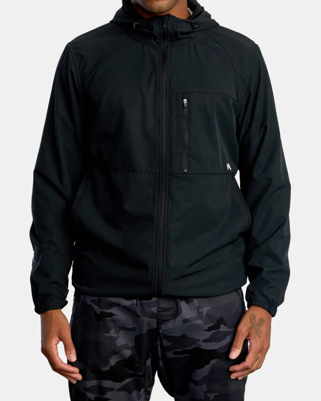 RVCA YOGGER ZIP-UP HOODED JACKET II Black Discount