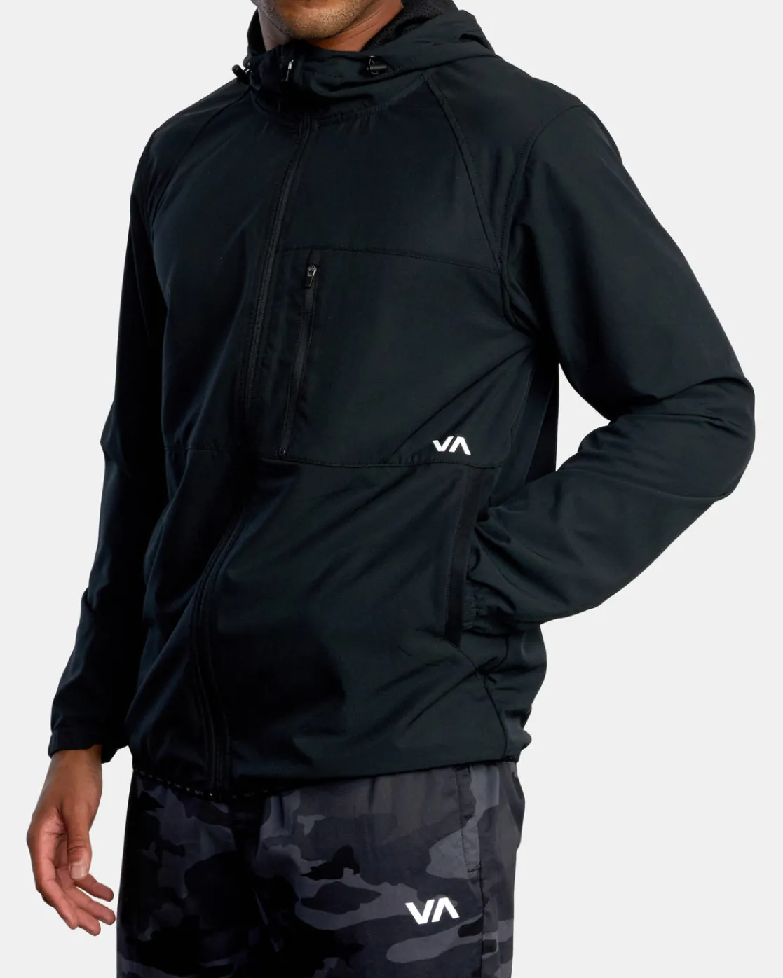 RVCA YOGGER ZIP-UP HOODED JACKET II Black Discount