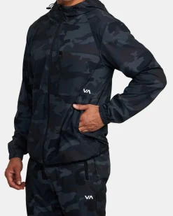 RVCA YOGGER ZIP-UP HOODED JACKET II Camo New
